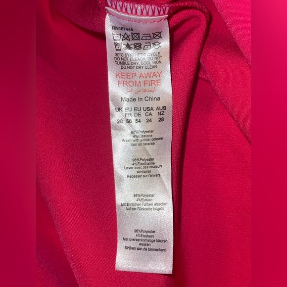 PrettyLittleThing Plus Hot Pink Tailored Wide Leg Trousers 24 NWT Barbie femcore - Picture 5 of 5